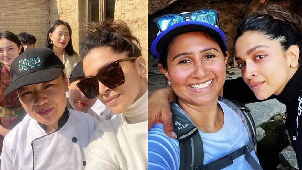 Deepika Padukone clicking pictures with fans in Bhutan